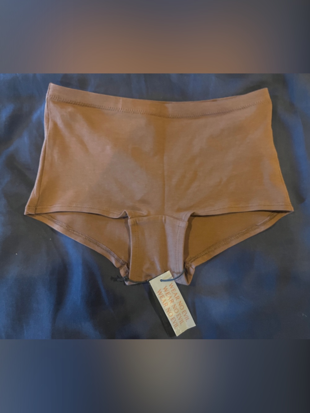 Discreture Organic Cotton boyshort panty cocoa XS